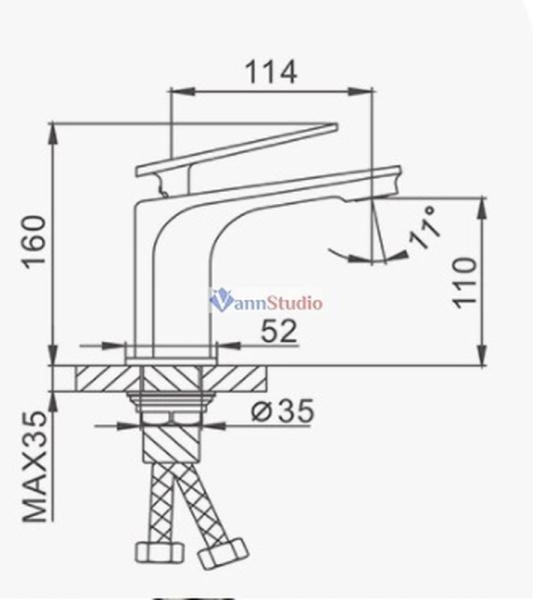 Смеситель для раковины Frap F1057 черный хром