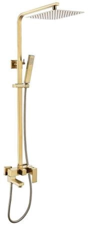 Душевая система ABBER Daheim AF8216G с изливом, золото матовое