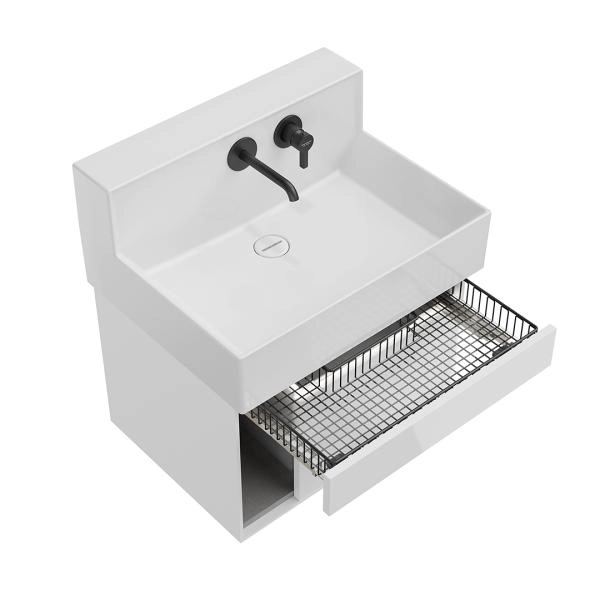 Тумба Kerama Marazzi TECNOLOGICA M ТЕКНОЛОДЖИКА М LO.M.65\WHT ба Logica M/Лоджика М подвесная 2 выдвижных ящика 65, белоснежный
