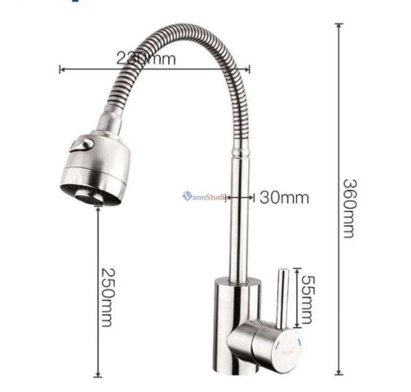 Смеситель для кухни Frap F44899-1 с краном для фильтр/воды сатин
