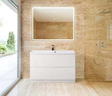 Раковина из искусственного мрамора,900x450x150 Белый BB900/450-LV-MR-PR