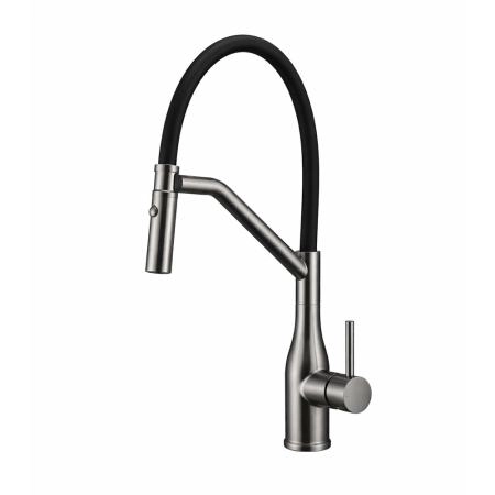 Смеситель GAPPO G4098-19 для кухни с гибким изливом, оружейная сталь