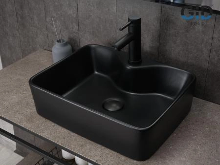 Раковина Gid Bm9091 на столешницу 48 Черный матовый