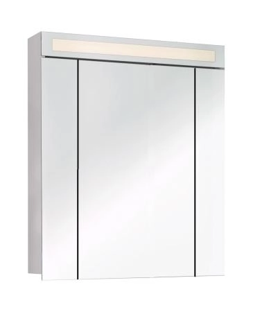 Зеркальный шкаф Dreja Uni 80 с подсветкой цвет белый 99.9003