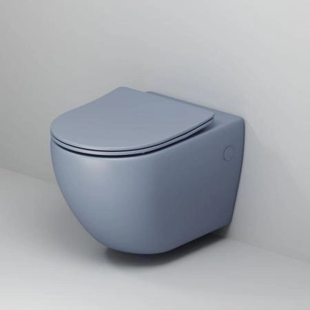Унитаз Grossman GR-4411BSMS-21 Color (550*365*395) ГОЛУБОЙ МАТОВЫЙ подвесной Безободковый