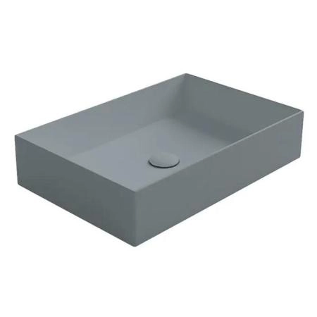 Simas Agile Раковина 60х40см., накладная, без перелива, без отв., цвет: Cemento matt