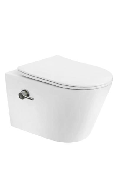 унитаз подвесной Boheme с функцией биде, AVVA Белый матовый c крышкой (торнадо) 973-SET-2-MW