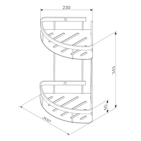 Полка для душа AM.PM Sense L A7454200 хром 30 см