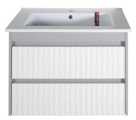 Тумба ASB-Mebel Мирано 85 Слоновая кость/Шиншилла серая напольная