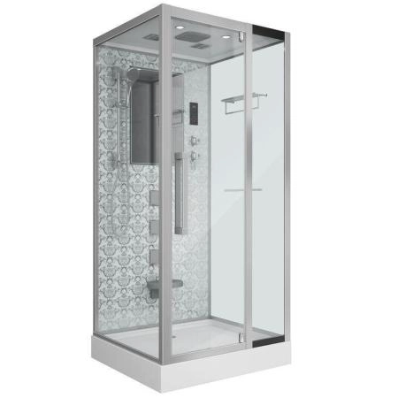 Душевая кабина Niagara Luxe NG-7714W (1000x900х2150) низкий поддон стенки БЕЛЫЕ