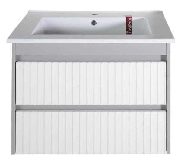 Тумба ASB-Mebel Мирано 85 Слоновая кость/Шиншилла серая напольная