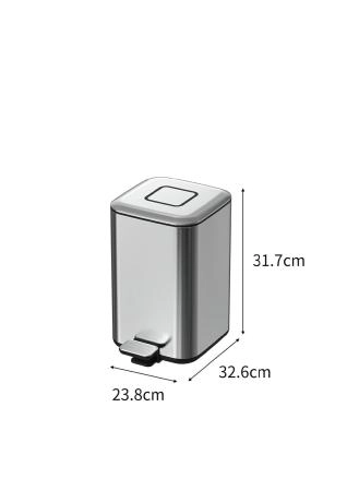 Ведро Boheme квадратное черное 10948-B