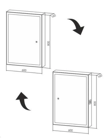 Зеркало-шкаф Silver Mirrors Киото Flip 60 600х800