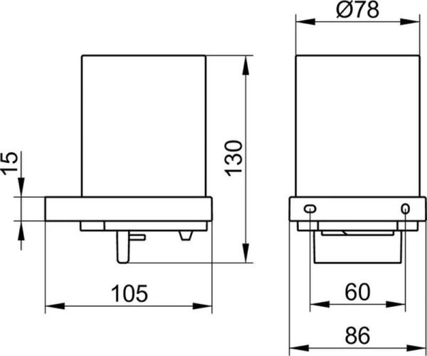 Дозатор KEUCO Edition 90 Square 19152019000 Матовый/матовый/хром