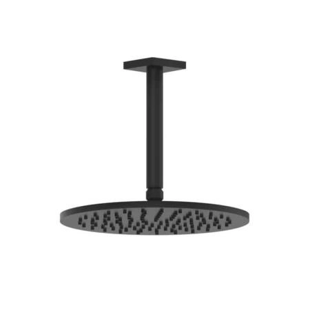Gessi Rilievo Потолочная душевая головка шарнирная на 1/2", Ø250мм, длина изгот. под заказ (105 - 1855мм), цвет: nero XL