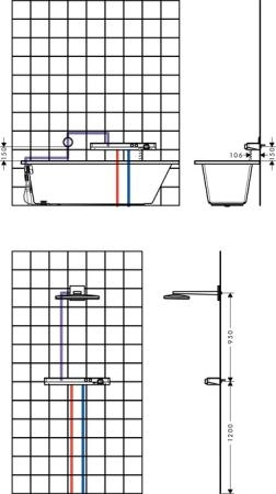Термостат для душа Hansgrohe ShowerTabletSelect 700 13184000 хром