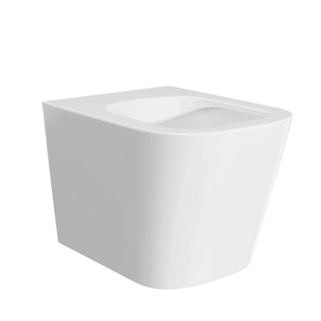Унитаз Kerama Marazzi CUBO КУБО CU.wc.02 подвесной безободковый с крепежом и сиденьем, белый глянцевый