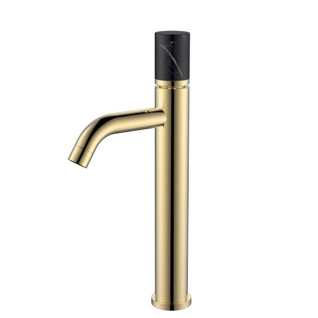 Смеситель STICK Boheme для умыв.выс.GOLD MRAMOR BLACK_Комплект 122-G-MR-BLACK