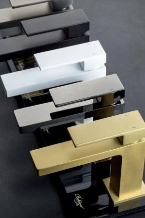 Cмеситель для умывальника Boheme Qubic Shine Gun Metal 471-SGM
