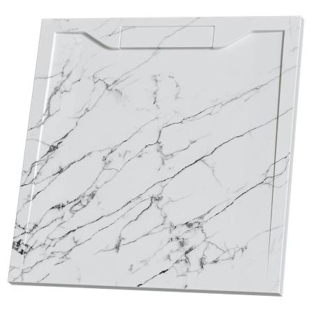 Душевой поддон квадратный RGW STE MW Белый мрамор 900x900 52341099-15 литьевой мрамор