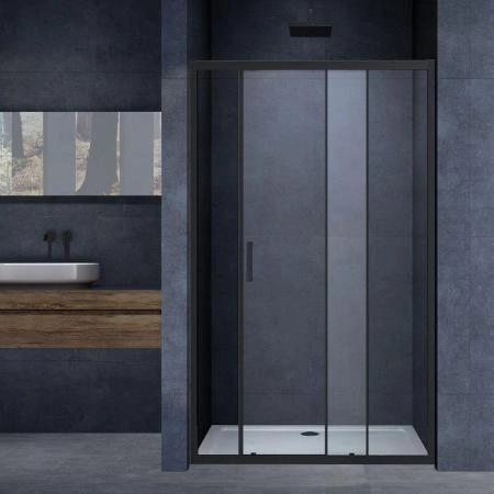 Душевая дверь Vincea Alpha VDS-3AL110CLGM, 1100, вороненая сталь, стекло прозрачное