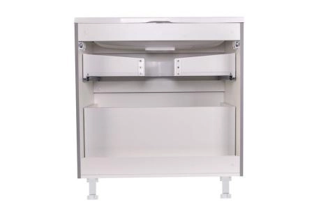 Тумба напольная Style Line Бергамо мини 80 (2 ящ.) Люкс антискрейтч серый, PLUS