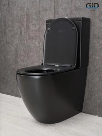Унитаз напольный Gid Tn2188Bm 62250Y черный матовый 62.5x38.5x84