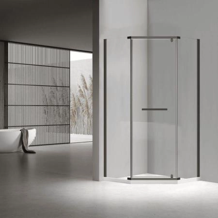 Душевой уголок RGW PA-83-B Passage 100x100 Черный матовый прозрачное