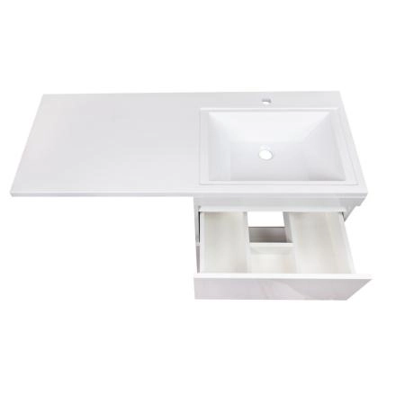 Тумба напольная Style Line Даллас 120, Люкс белая, PLUS