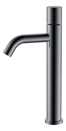 Смеситель STICK Boheme для умыв. выс. Shine Gun Metal высокий с ручкой DIAMOND 122-SGM