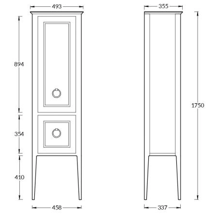 Пенал Kerama Marazzi PLAZA CLASSIC ПЛАЗА КЛАССИК PL.CN.175\NUT.M напольный 175, орех