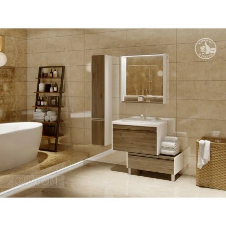 Тумба под раковину Aquaton Капри 1A230201KPDB0 80 с ящиком,таксония темная