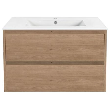 Тумба под раковину Vincea Gio 800 подвесная, 2 выкатных ящика soft-close, N.Oak