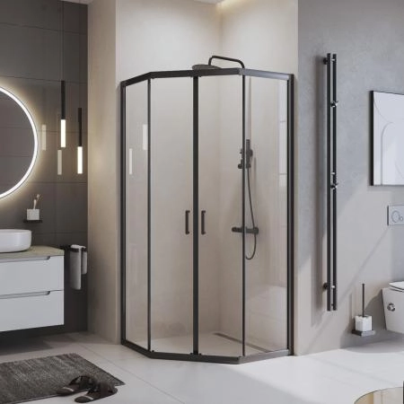 Душевой уголок BelBagno UNO-195 90x90 прозрачное стекло 5 мм профиль хром UNO-195-P-2-90-C-Cr