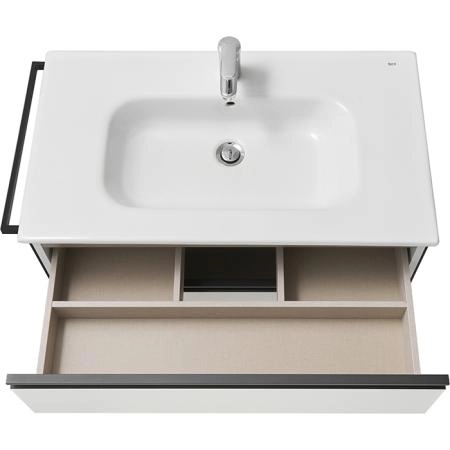 Roca Domi Тумба подвесная 80x45x51см, с 2 ящиками, цвет: белый