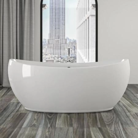 KNIEF Venice Ванна отдельностоящая 180x83,5x74,5 см с экраном, цвет: белый