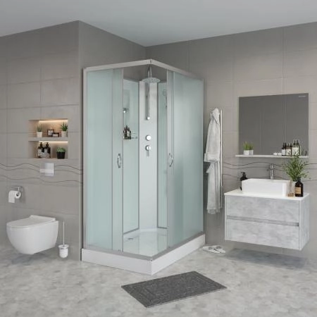 Душевая кабина Niagara NG-43085-14QBKT 1000х800х2100-2400 низкий поддон 13см стекло матовое