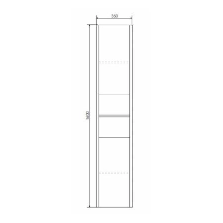 Шкаф-колонна Comforty Женева-35 дуб белый