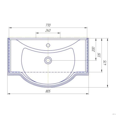 Раковина Классик 80 керамическая