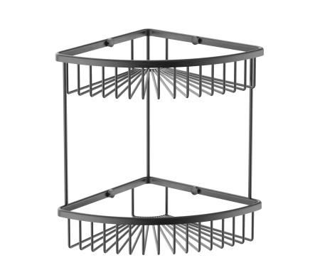 Полка для ванной 2-х ярусная WONZON & WOGHAND, Темный графит (WW-4128-BGM)