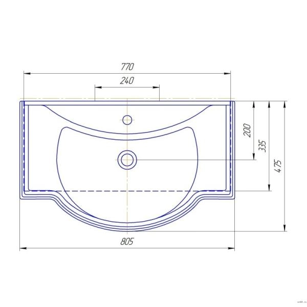 Раковина Классик 80 керамическая
