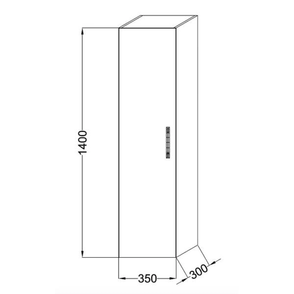 Пенал Jacob Delafon OLA EB396-N14 35 см подвесной цвет серый антрацит