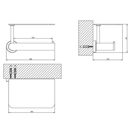 Gessi Emporio accessories Держатель для т/б., с крышкой, подвесной, цвет: хром