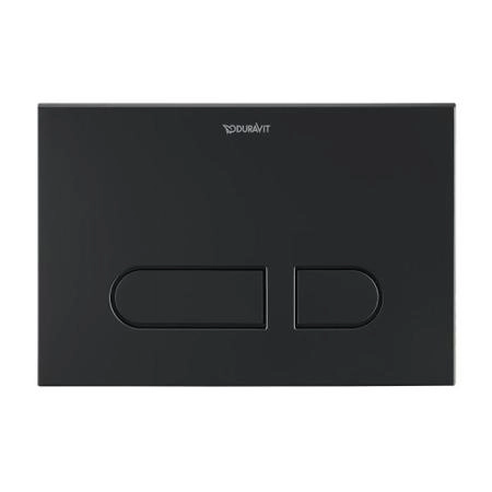Duravit DuraSystem Клавиша смыва для унитаза, двойной смыв, цвет: черный матовый