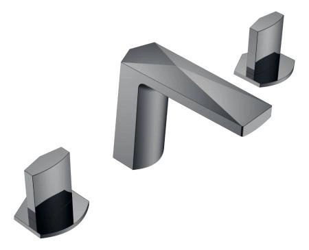 Смеситель врезной на 3отв. Boheme VENTURO Shine Gun Metall, ручка ICE 150-SGM-ICE