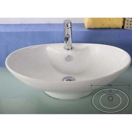 Раковина CeramaLux 7025 65x42x18 см на столешницу