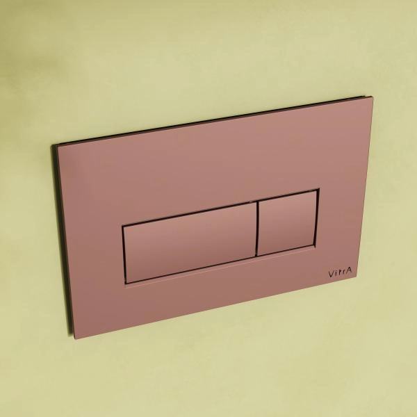 Кнопка смыва для инсталляции VitrA Root Square  740-2340 мягкая медь глянец двойный смыв