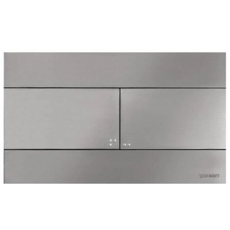 Duravit DuraSystem Beta 140 Клавиша смыва для унитаза, цвет: сталь брашированная