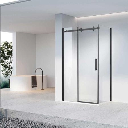 Душевой уголок Vincea Como-N VSR-4CN1013CLB, 1300*1000, черный, стекло прозрачное
