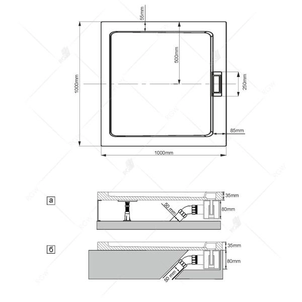Сифон для душевых поддонов RGW Q10-C (хром)  03241100-10